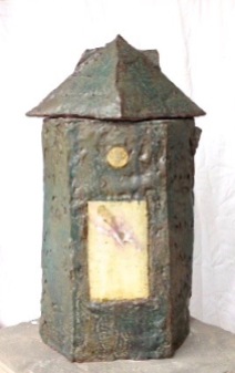 Structure with Dream Images stoneware clays copper, magnesium, iron glazes